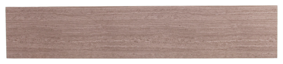 Mannie Faux Stone Skinny Console Table, Gray