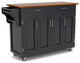 Homestyles Create-a-Cart Wood Rolling Kitchen Cart in Black