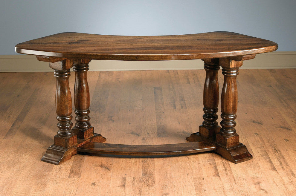 Solid Wood Half-Circle Desk