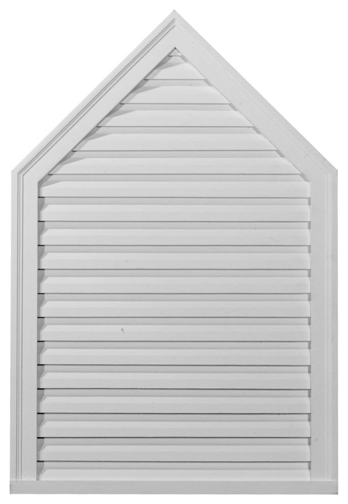 24"W x 30"H Peaked Gable Vent Louver, Decorative
