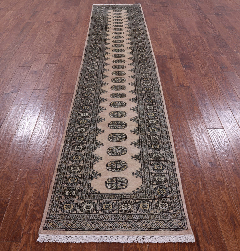 Runner Signed Silky Bokhara Handmade Wool Rug 2' 6" X 12' 1" - Q13779