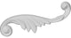 2"W  x 7 1/2"H x  3/4"P Wings Onlay, Right