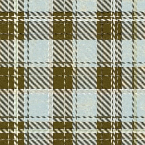 "Green Madras Plaid Tweed" Outdoor Pillow 20"x20"