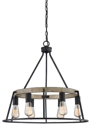 Brockton 6-Light Chandelier, Grey Ash