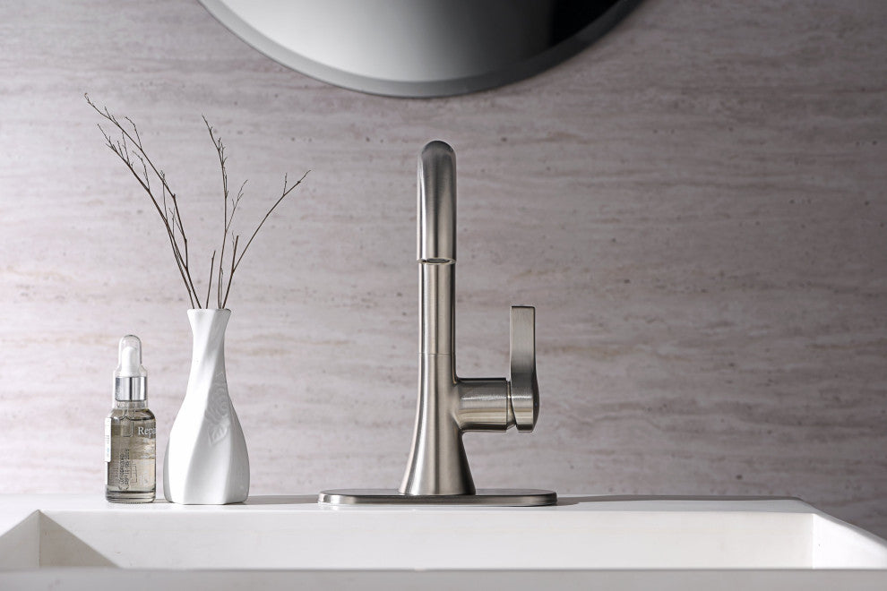 Ultra Faucets UF3800X Single Handle Bathroom Faucet, Brushed Nickel
