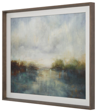 Uttermost Blue Reverie Framed Abstract Lake Print