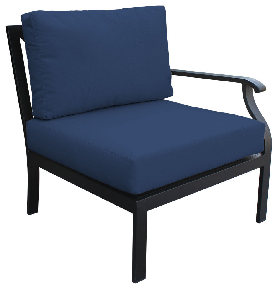 kathy ireland Madison Ave. 5 Piece Aluminum Patio Furniture Set 05a, Midnight