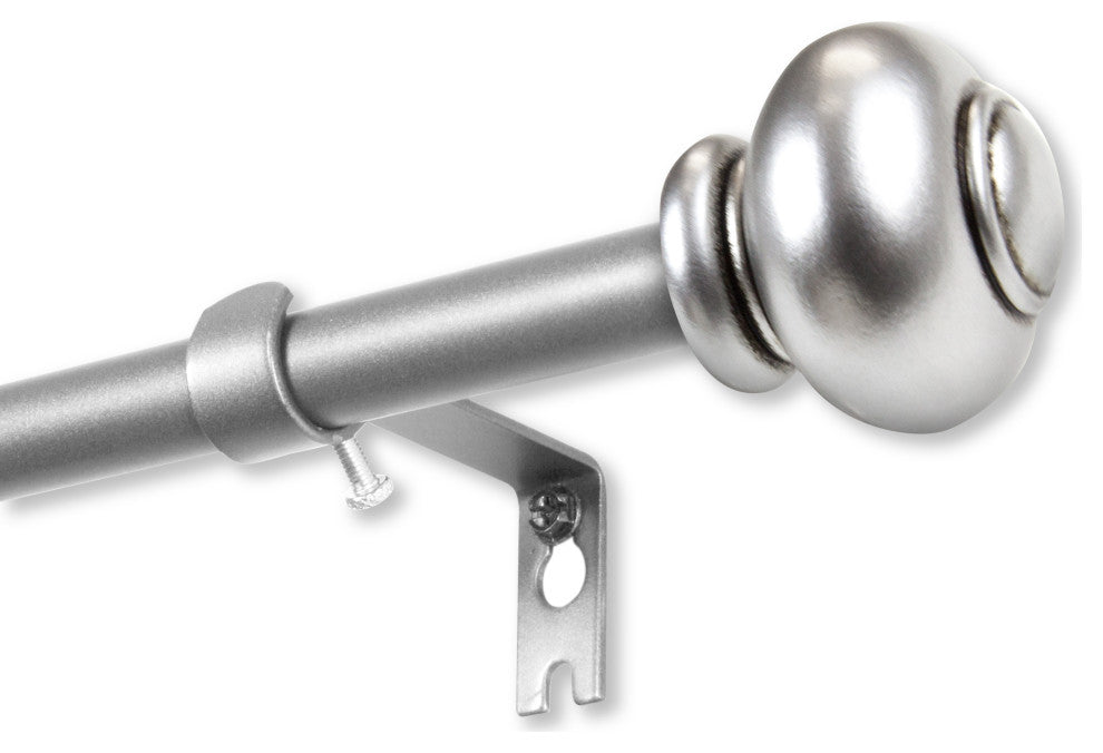 Yolanda Curtain Rod, Satin Nickel, 28-48"