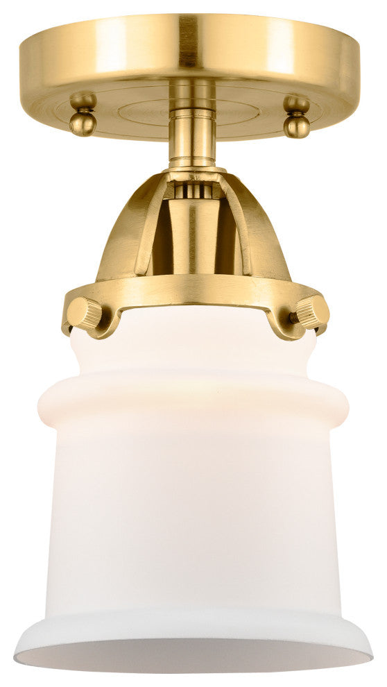 Innovations 288-1C-SG-G181S Canton 1 Light 5.25" Semi-Flush Mount, Satin Gold