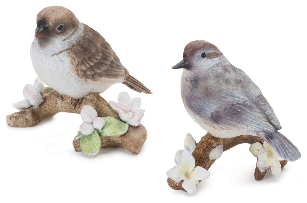 Bird on Branch Figurine, 6-Piece Set