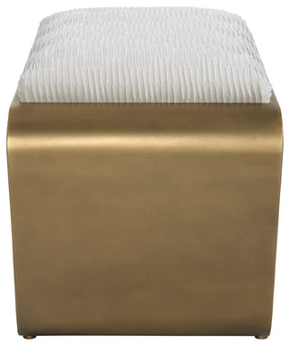 Uttermost 23673 Hoop 24"W Urban Modern Small Bench Accent Vanity - Off White /