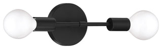 Iconic G 2 Light LED Wall Sconce, Replaceable LED, Matte Black