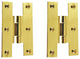 3" Solid Brass Cabinet H Hinge Offset PVD Long Lasting Finish Pack of 2