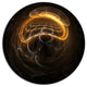 Beautiful Fractal Sphere Pattern, Flower Large Disc Metal Wall Art, 36"
