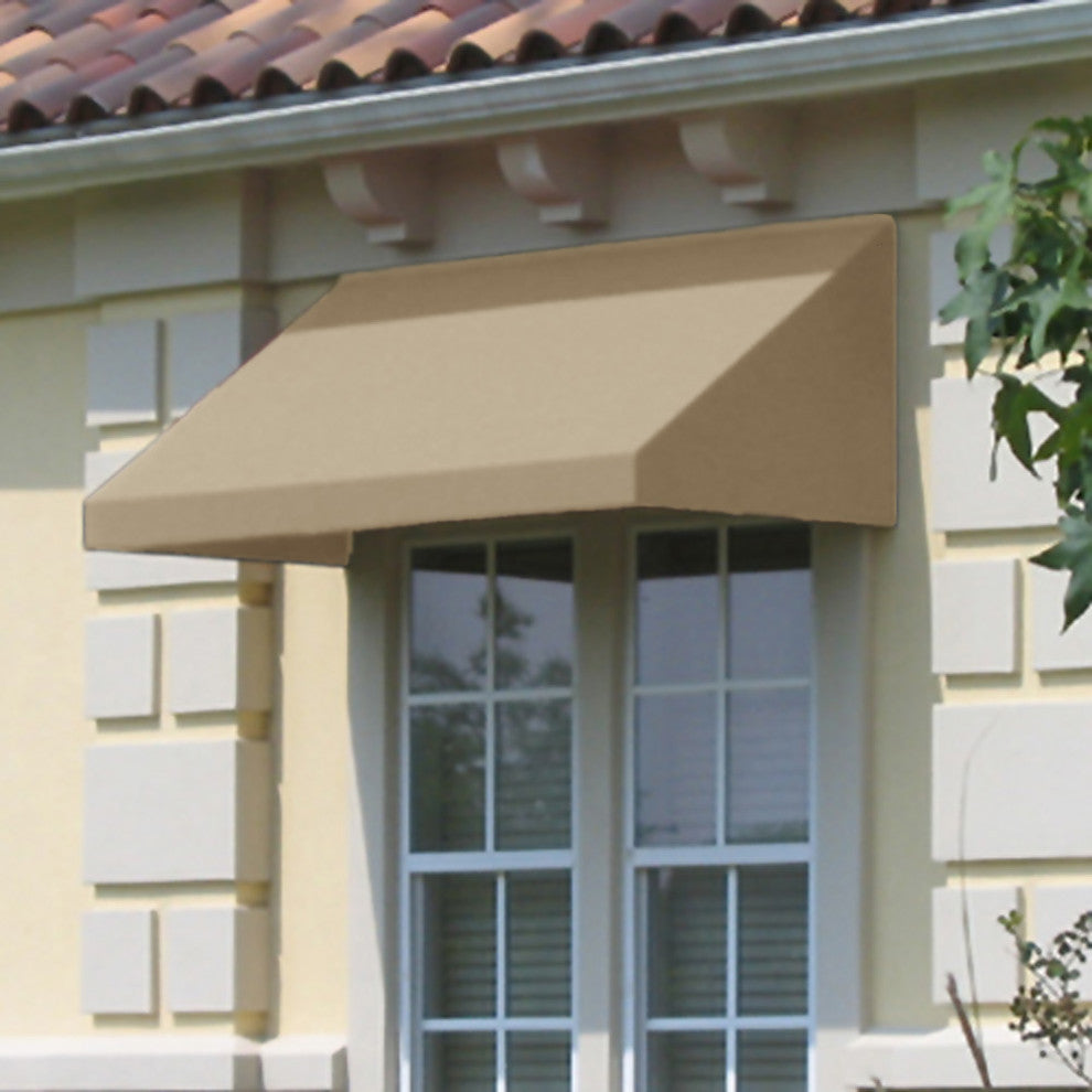 Awntech 3' New Yorker Acrylic Fabric Fixed Awning, Linen