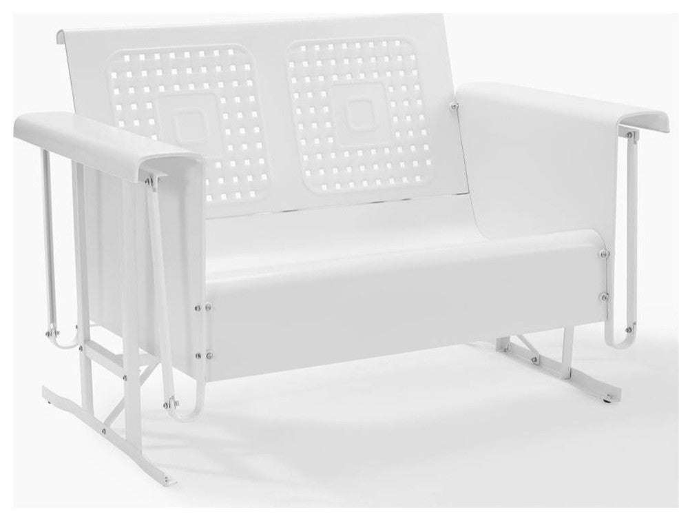 Crosley Bates Loveseat Glider, White