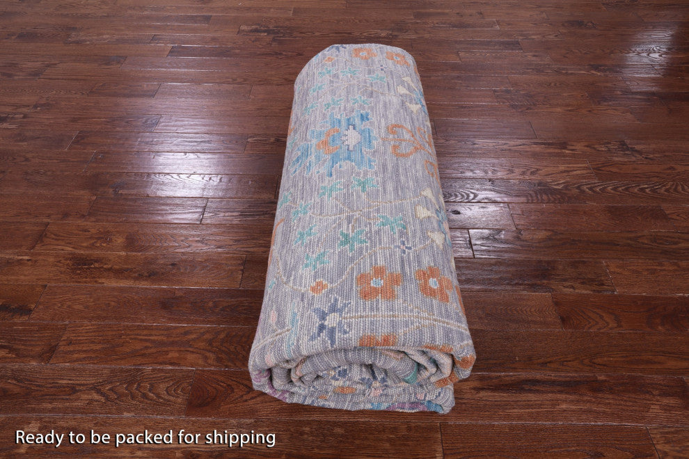 11' 11" X 14' 10" Turkish Oushak Hand-Knotted Wool Rug - Q15621