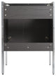 Oakville Bath Vanity, Ceramic Sink, Black Coal Oak, 24 Inch, Chrome Hardware