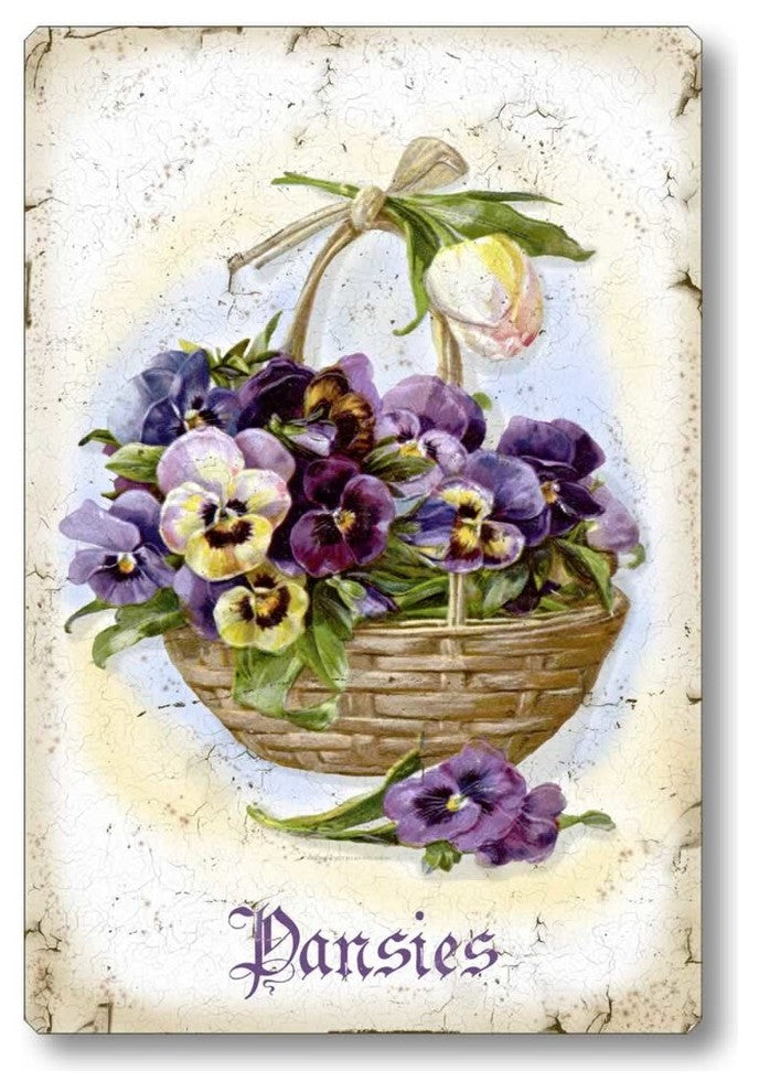 Pansies in Basket Sign