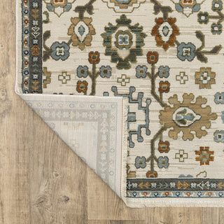 Keller Traditional Floral Ivory/ Multi Area Rug, 3'3" x 5'