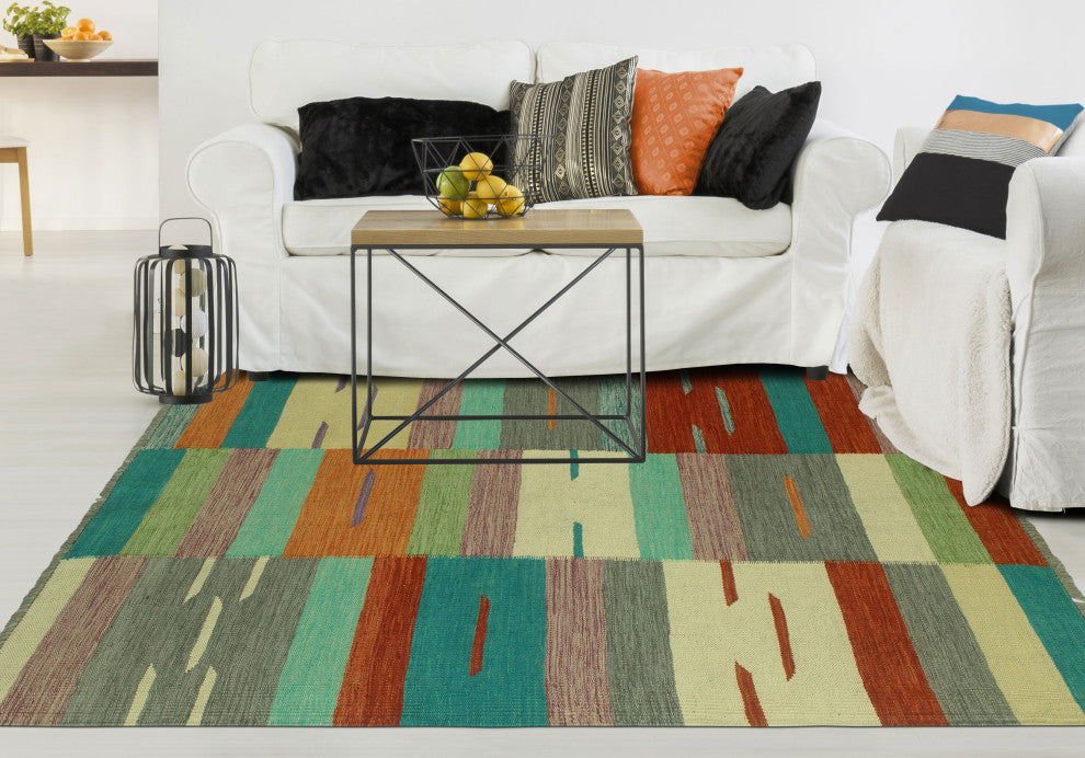 Winchester Kilim Saad Red/Charcoal Rug, 3'10x5'10
