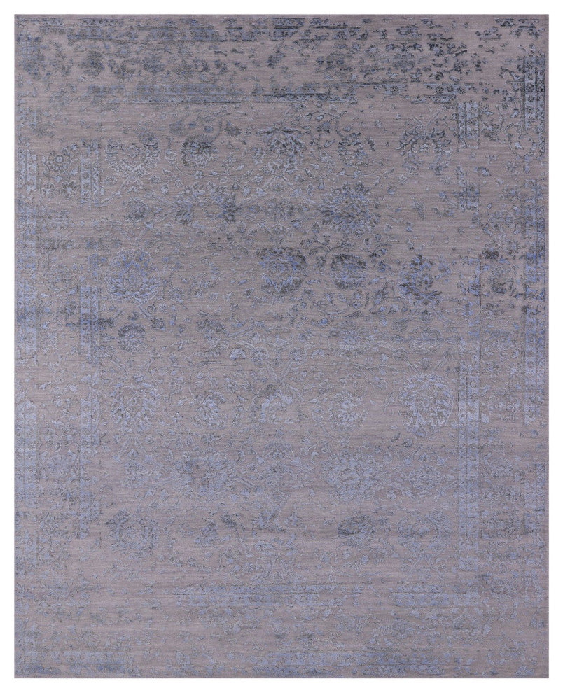 Wool and Silk Hand-Knotted Persian Rug 8' 1" X 10' 1" Q6257