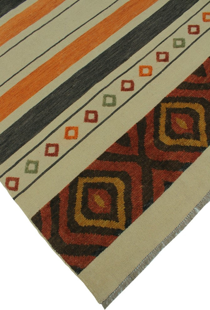 High-Low Kilim Arjun Beige Rug
