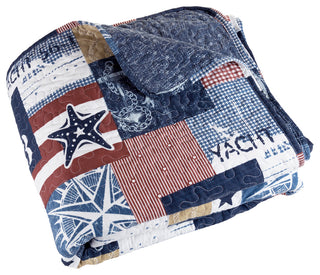 Lavish Home Americana Quilt Set, Twin