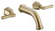 2-Handle Newly Trendy Wall Mounted Bathroom Faucet, Brushed Gold