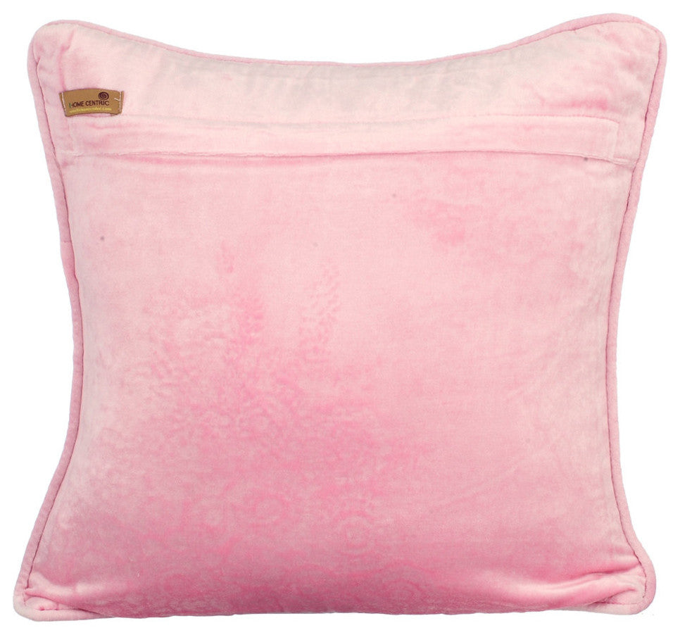 Pink Decorative Throw Pillow Covers 16"x16" Velvet Cushion Covers - Crystal Fun