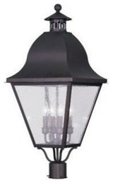 Livex Lighting 4 Light Black Outdoor Post Lantern - 2548-04
