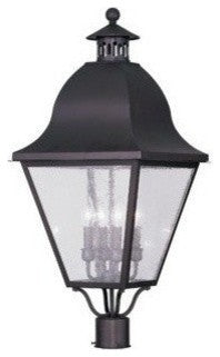 Livex Lighting 4 Light Black Outdoor Post Lantern - 2548-04