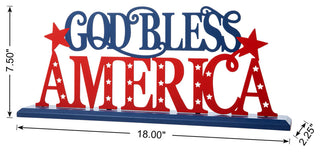18"L "God Bless America" Table Decor