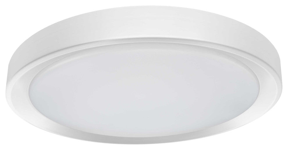 Flynn Modern 1 Light Matte White White Metal Flush Mount