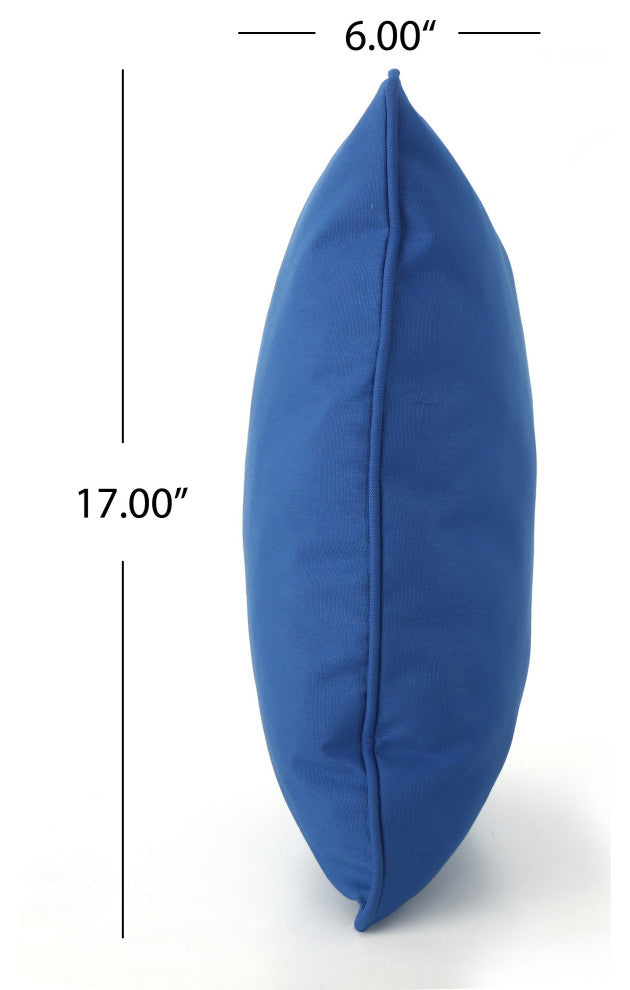 GDF Studio Corona Outdoor Patio Water Resistant Pillow, Blue, Single
