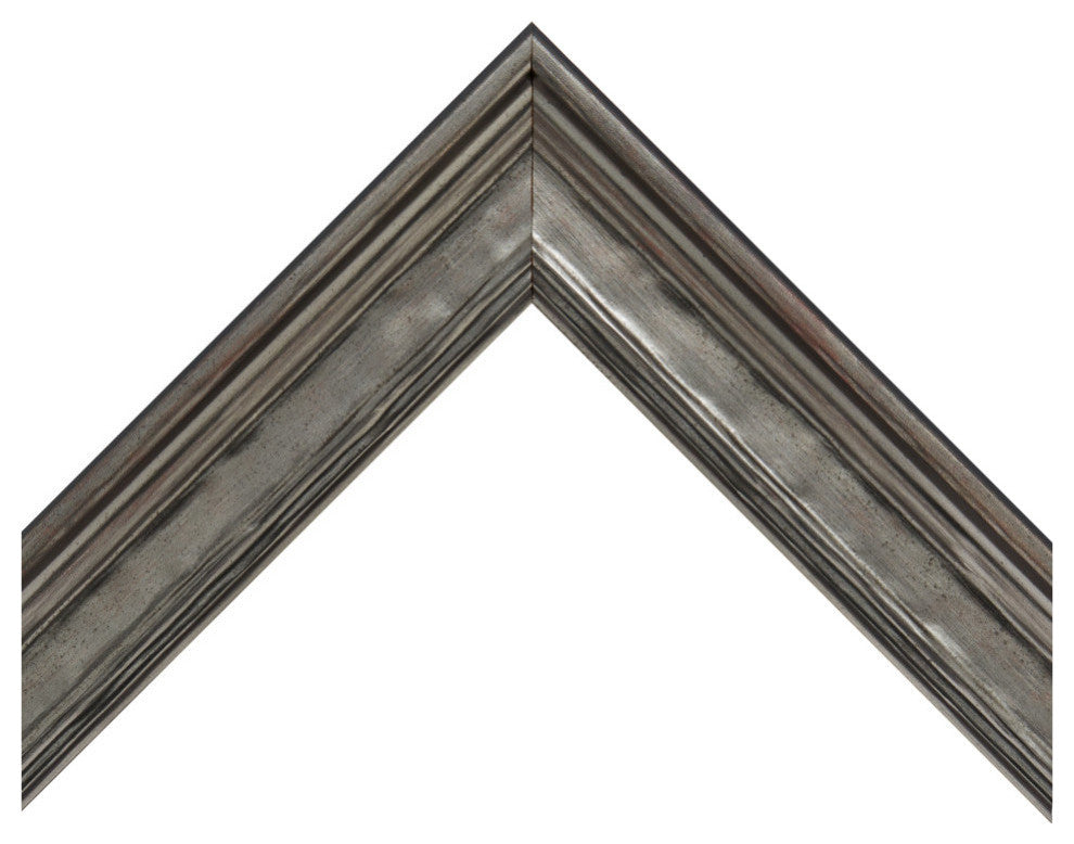 Crenshaw Framed Wall Mirror, Pewter, 34"x44"