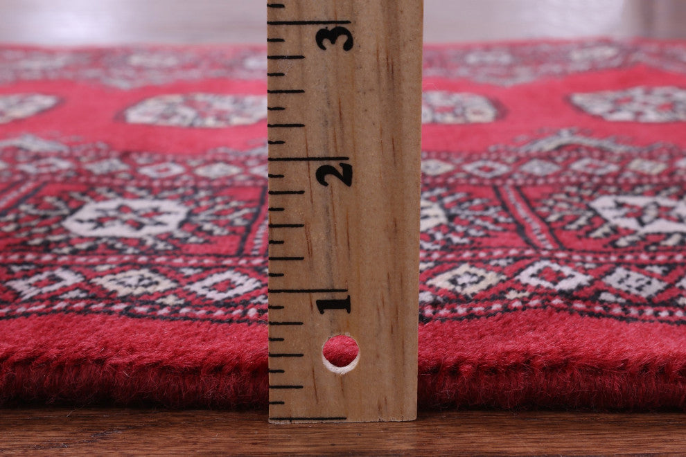 Signed Silky Bokhara Handmade Wool Runner Rug 2' 7" X 9' 10" - Q13782