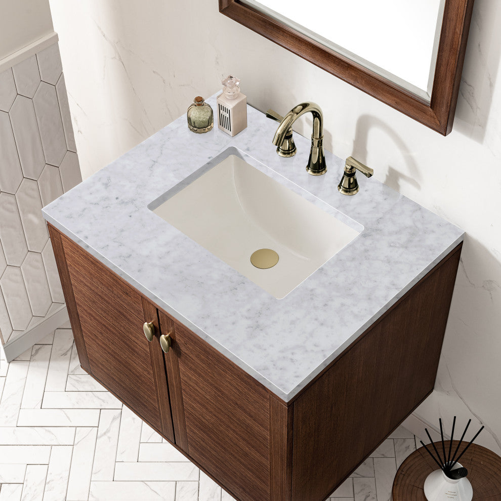 Brittany 72" Double Vanity, Smokey Celadon, 3CM Eternal Marfil Top