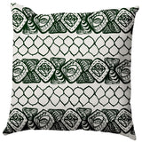 Honeycomb Stripes Pillow, Green, 16"x16"
