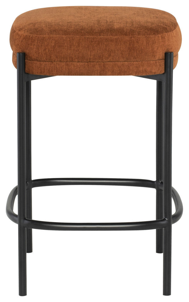 Inna Terracotta Fabric Counter Stool, HGMV237