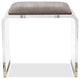 Velvet Stool, Gray