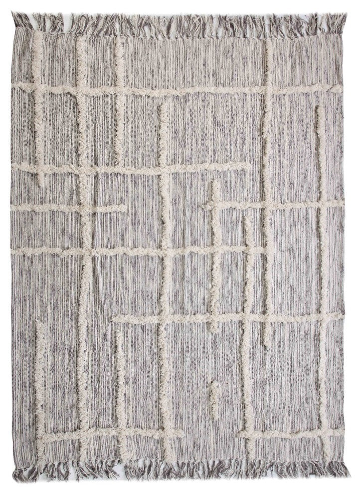 Cornered Linework Throw Blanket, 50"x60"