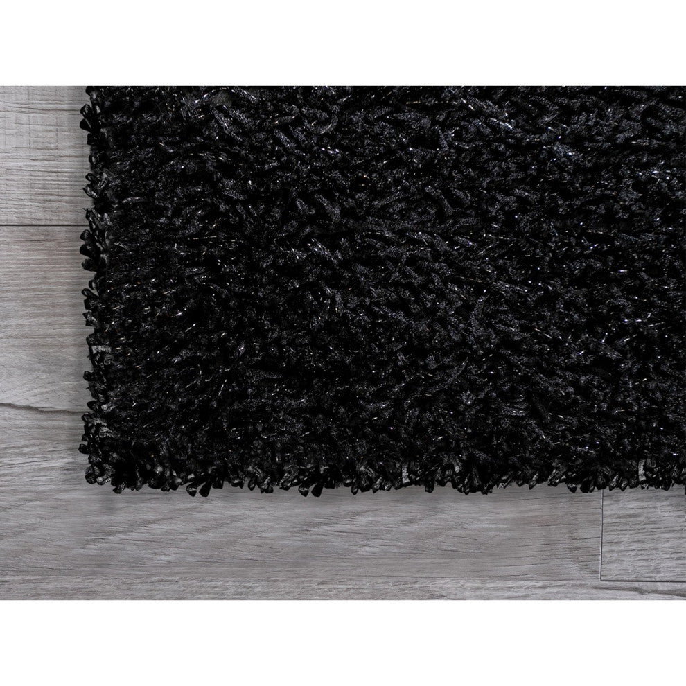 5" x 7" Black Contemporary Area Rug