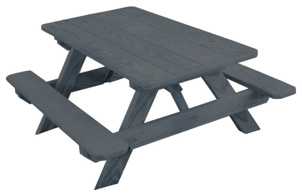 Pine Kid's Picnic Table, Charcoal Stain