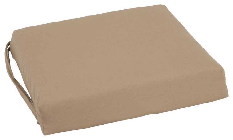 Blazing Needles Set of 4 Indoor Twill Chair Cushions, Toffee