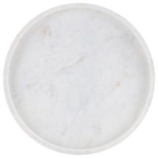 Freya White Marble Large Tray