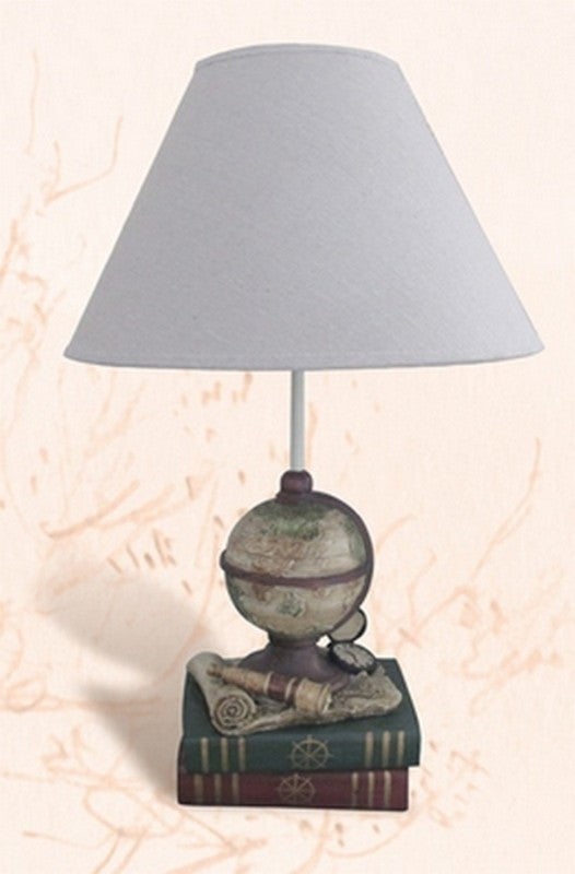 Globe and Book Lamp