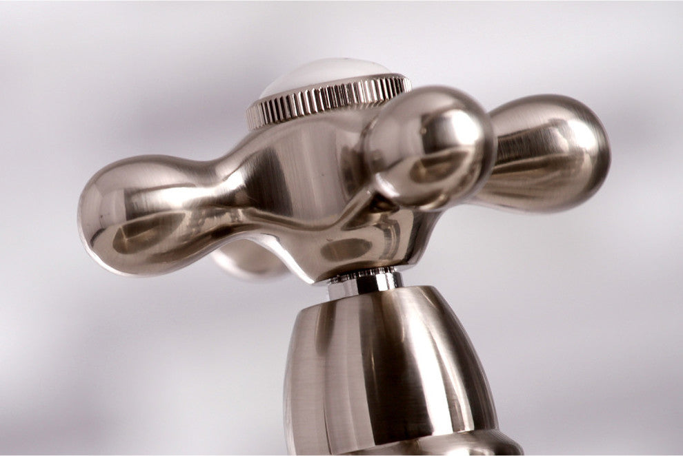 Kingston Brass Bridge Kitchen Faucet With Sprayer, Brushed Nickel