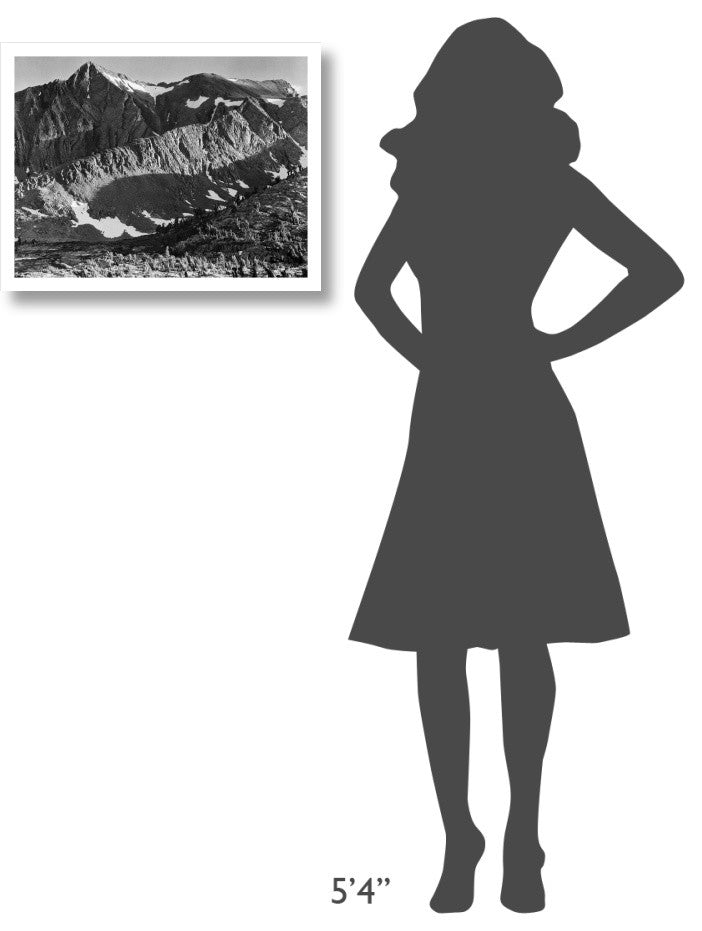 "Peak above Woody Lake, Kings River Canyon, 1936" Paper Art, 24"x19"