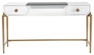 TOV Furniture Bajo White Lacquer Desk